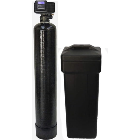 Fleck 5600sxt On Demand Water Softener with Resin Made in USA/Canada, 40,000 Grains, Black