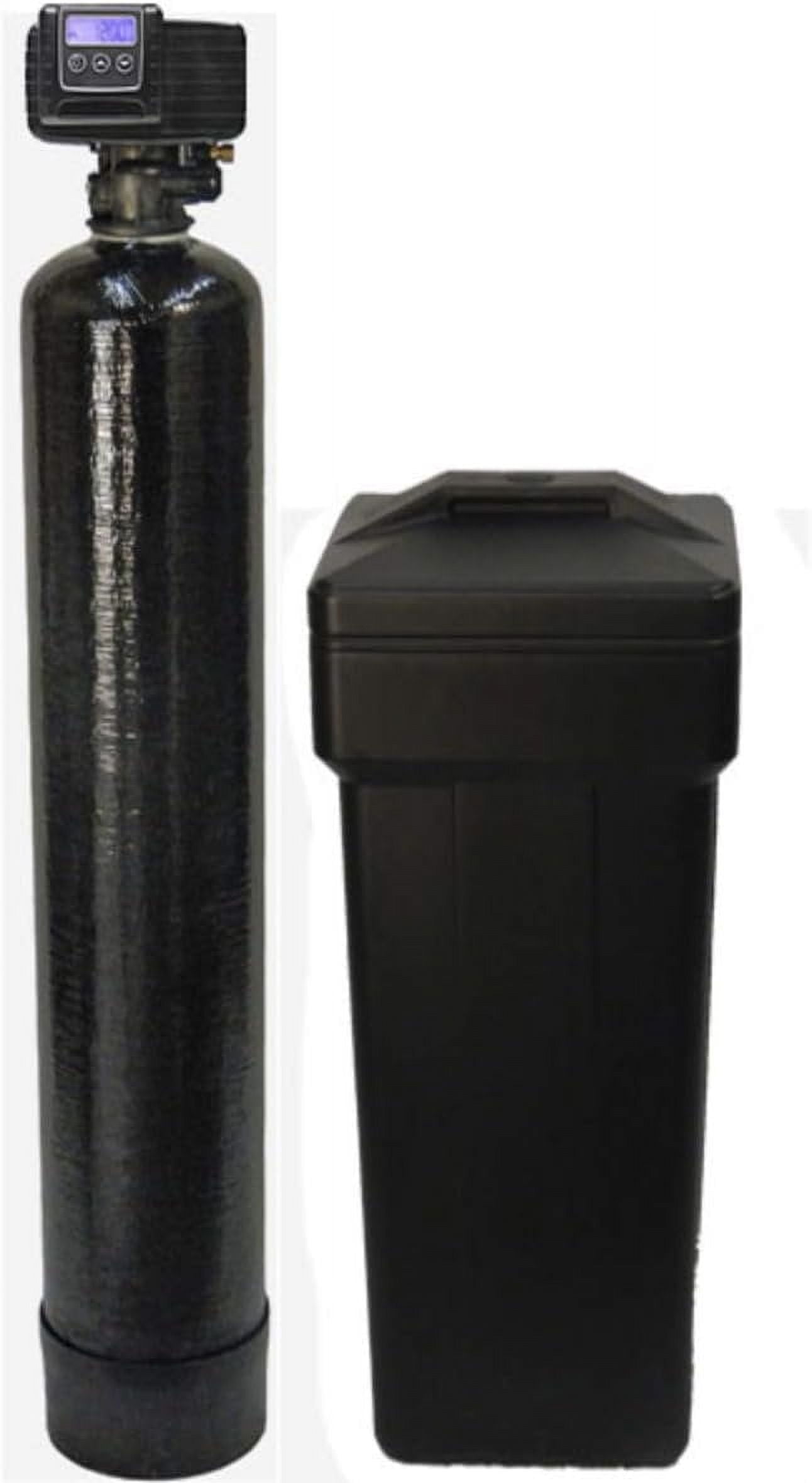 Fleck 5600sxt On Demand Water Softener with Resin Made in USA/Canada, 40,000 Grains, Black