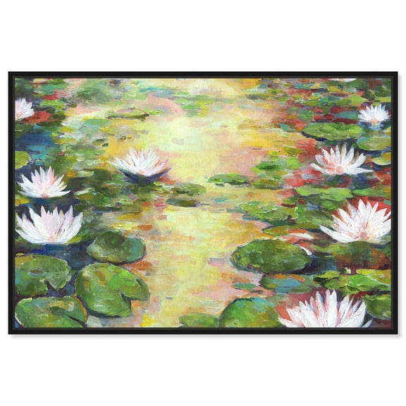 Flecks Of Sunlight Canvas Pastel Abstract Calming Wall Art by Art Remedy, Black Frame, 20" x 16"