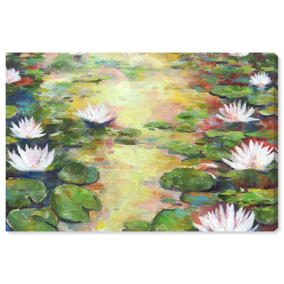 Flecks Of Sunlight Canvas Pastel Abstract Calming Wall Art by Art Remedy, Gallery Wrapped, 45" x 36"