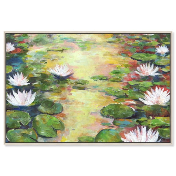 Flecks Of Sunlight Canvas Pastel Abstract Calming Wall Art by Art Remedy, Silver Frame, 24" x 20"