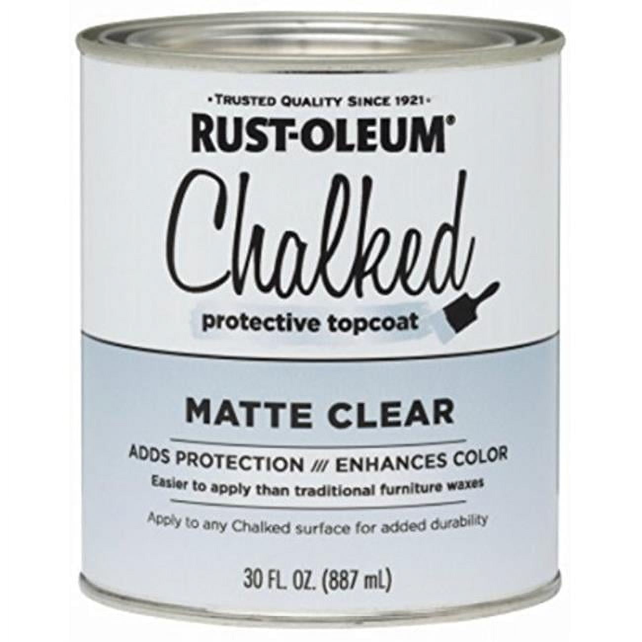 Flecto  287722 qt Matte Protective Topcoat for Chalked Paint, Clear