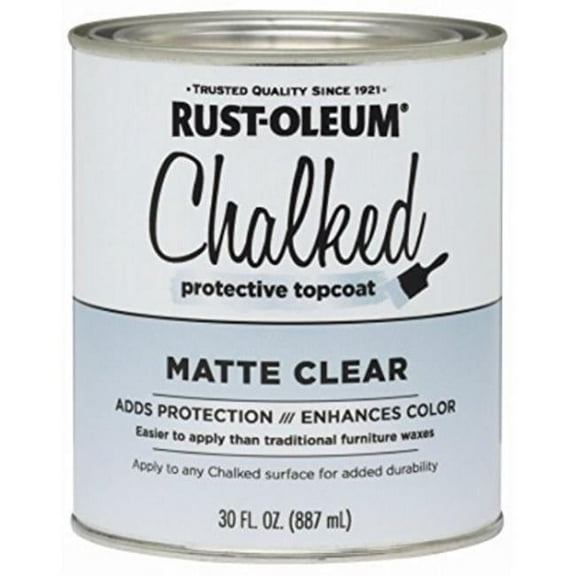 Flecto 287722 qt Matte Protective Topcoat for Chalked Paint, Clear