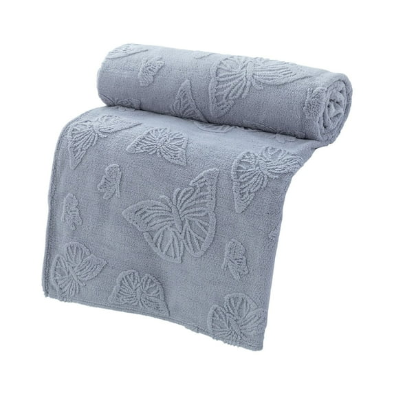 Fleece 3D Butterfly Blanket Soft Fuzzy Throw Blanket Fluffy Jacquard Decorative Blanket Lightweight Cozy Blanket Reversible Design & Aesthetic Pattern for Couch, Sofa, Bed, Lounge