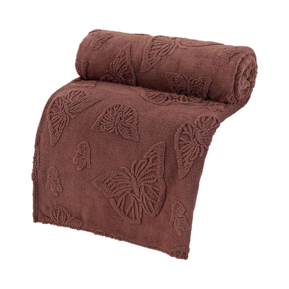 Fleece 3D Butterfly Blanket Soft Fuzzy Throw Blanket Fluffy Jacquard Decorative Blanket Lightweight Cozy Blanket Reversible Design & Aesthetic Pattern for Couch, Sofa, Bed, Lounge