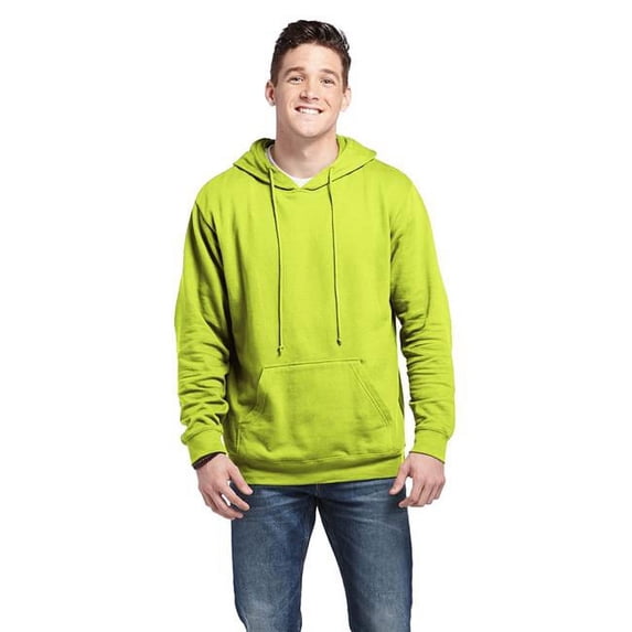 Fleece Adult Hoodie, Safety Green - 3X