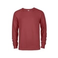 thumbnail image 1 of Fleece Adult Unisex French Terry Crew Pullover, Red Heather - Large, 1 of 1