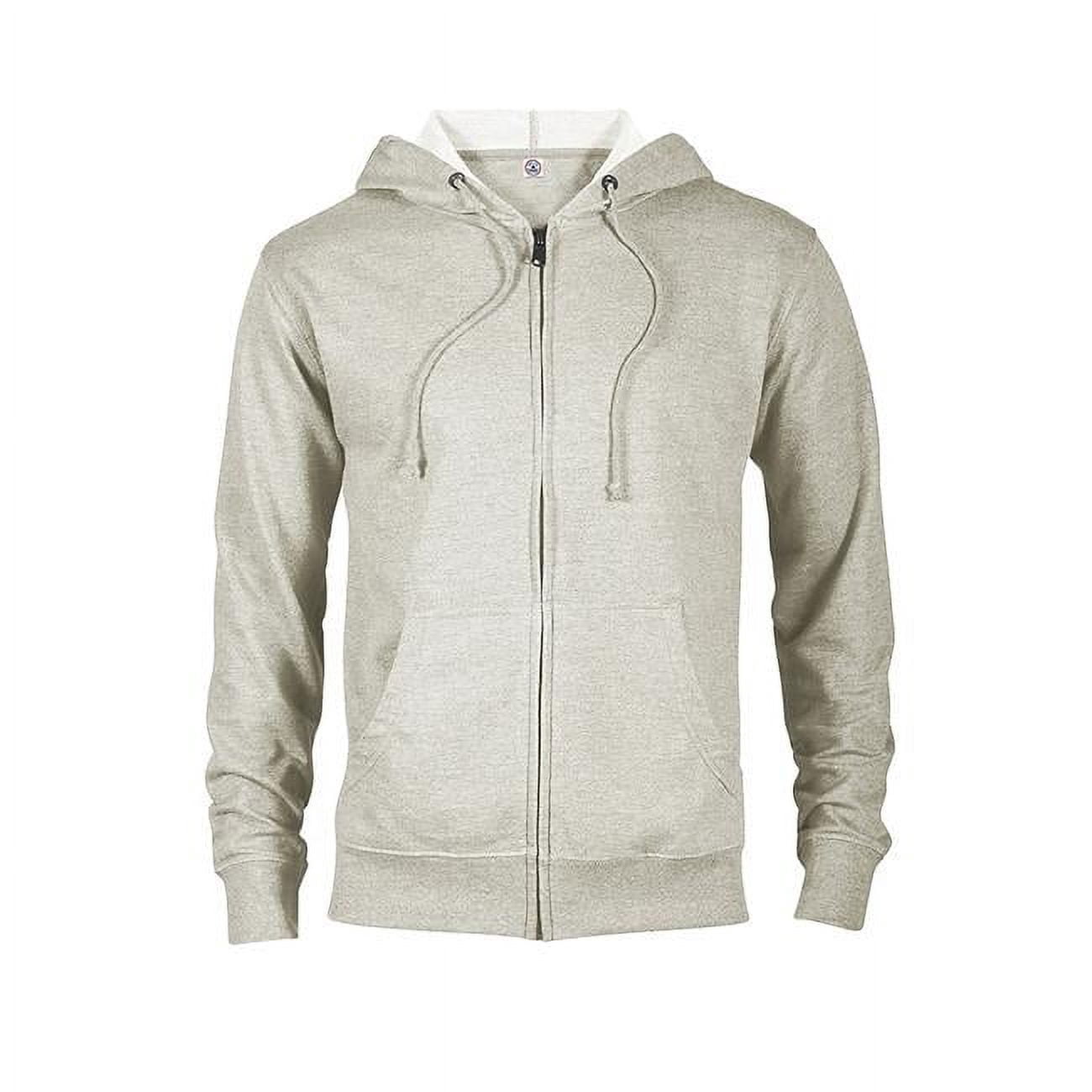 Fleece Adult Unisex French Terry Zip Hoodie, Black - Extra Small 