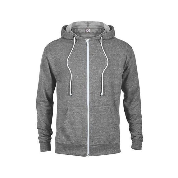 Fleece Adult Unisex Snow Heather French Terry Zip Hoodie, Graphite Snow Heather - Extra Small