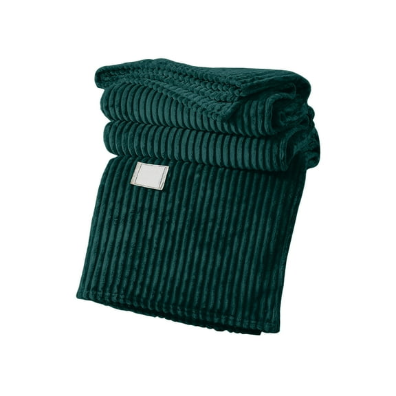 Fleece Air Conditioning Blanket - Green Polyester Nap Blanket, Lightweight Cooling Blanket for Gentle Hot Sleepers, Travel, Cuddling, and All-Season Comfort - 70x100cm (27.56x39.37in)