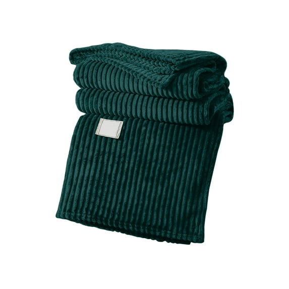 Fleece Air Conditioning Blanket - Green Polyester Nap Blanket, Lightweight Cooling Blanket for Gentle Hot Sleepers, Travel, Cuddling, and All-Season Comfort - 70x100cm (27.56x39.37in)