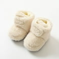 thumbnail image 1 of Fleece Baby Booties, Warm Cozy Baby Slippers, Easy to Put on, Christmas Baby Gifts, Soft Newborn Booties Non-Slip Adjustable Baby Shoes 0-24 Months, 1 of 6