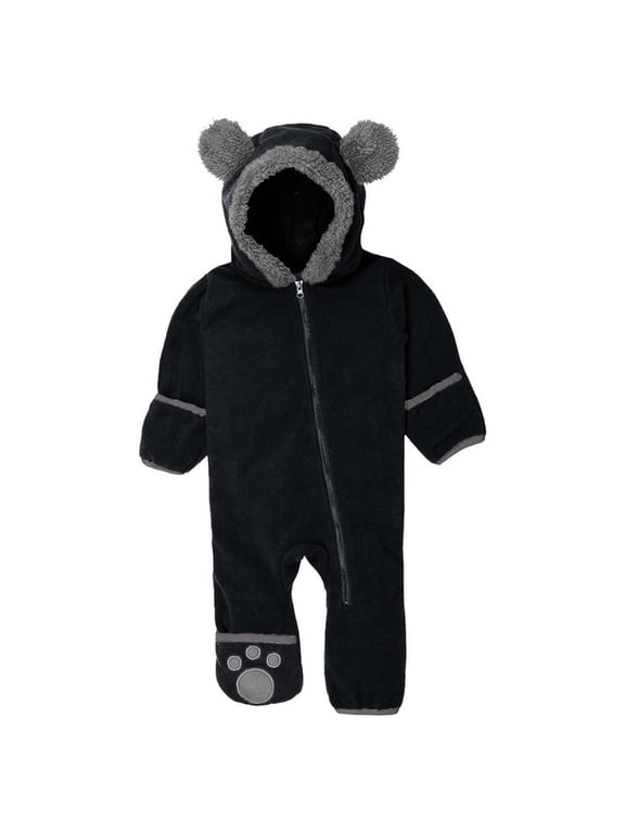 Fleece Baby Bunting Bodysuit Infant Kids Baby Fleece Jumpsuits One Piece Hooded Romper Outerwear Toddler Jacket