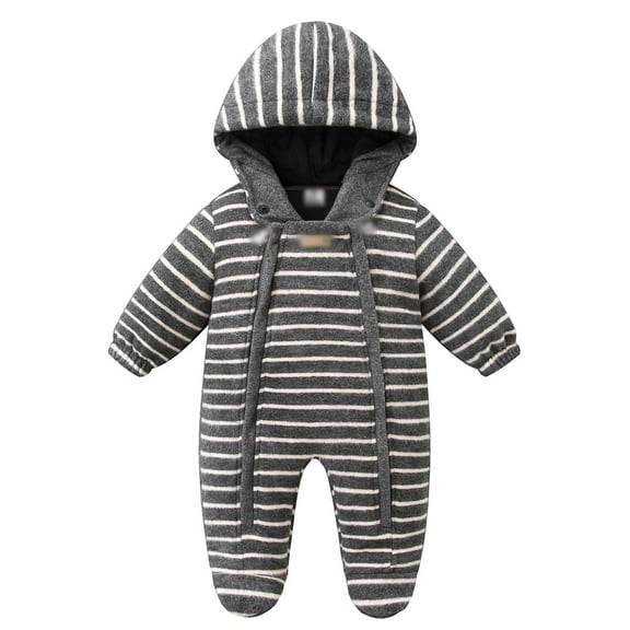 Baby Onesies White Onesie Long Sleeve Jumpsuit Hooded Warm Clothes for Baby Girl Fall Girl Clothes 9-12 Months