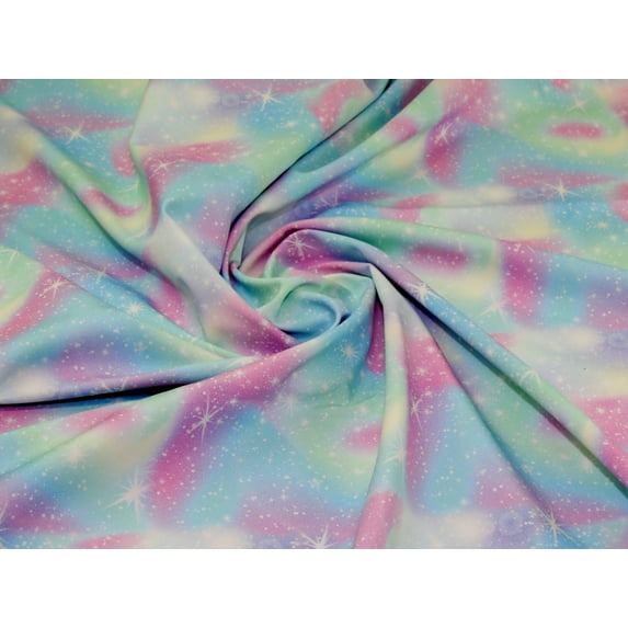 Fleece Back Soft Shell Fabric Multicoloured - per yard