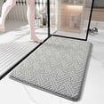 thumbnail image 1 of Fleece Bathroom Mat Non Slip, Super Absorbent Bath Rug for Door Entrance, Soft Memory Foam Floor Mat for Kitchen Toilet, Quick Dry Washable Carpet for Home, PVC Bottom Shower Mat for Safety, 1 of 6