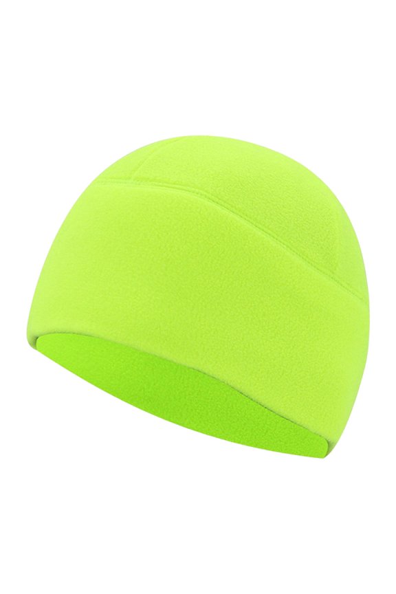 Fleece Beanie Watch Beanie Thick Skull Windproof Lightweight Comfortable Warm for Running Cycling Skiing , Green