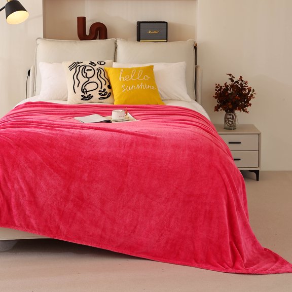 Fleece Bed Blanket King Size 104x90 inches Super Soft Fluffy Fuzzy Plush Blanket Geometric Pattern Cozy Microfiber Flannel Blankets