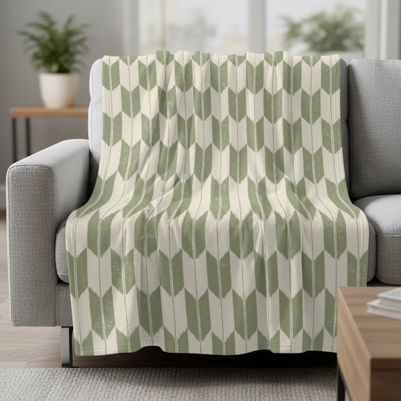 Fleece Blanket Abstract Arrow Weave Blankets,Soft Cozy Warm Flannel Throw Blanket,Repeating Shapes Geometric Art Blanket for Bed Couch Sofa 30x40in