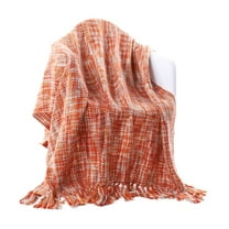Fleece Blanket Acrylic, Blanket A Blanket (Orange-One Size)