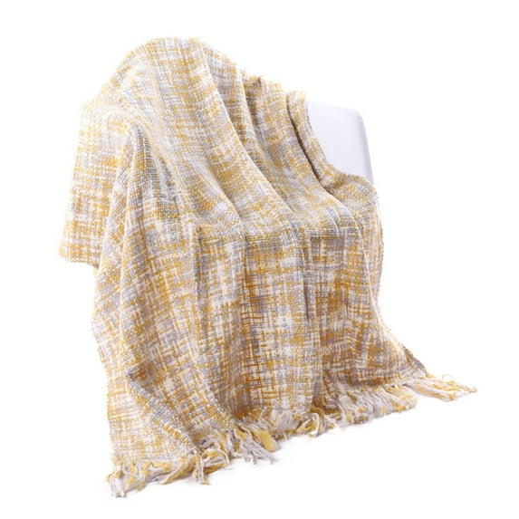 Fleece Blanket Acrylic, Blanket A Blanket (Yellow-One Size)
