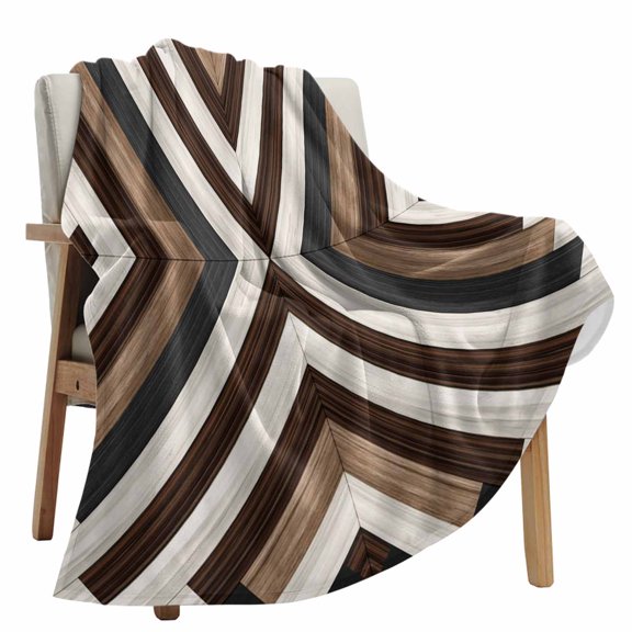 Fleece Blanket Bohemian Brown Beige Aztec Texture Blankets, Soft Cozy Warm Flannel Throw Blanket, Western Native Tribal lanket for Bed Couch Sofa,50x80In