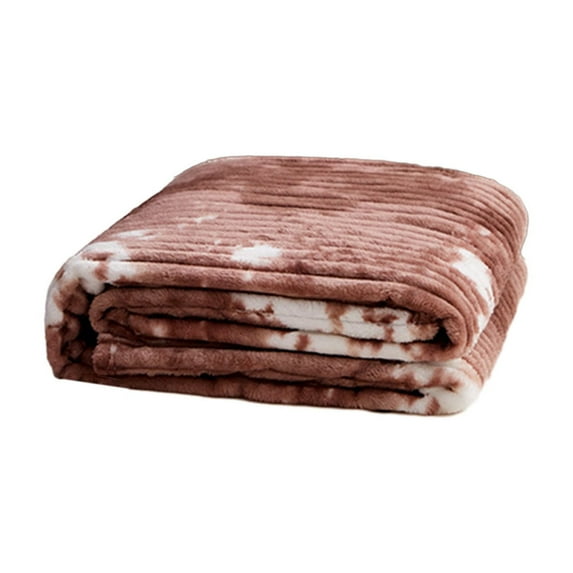 Fleece Blanket, Breathable Throw, Soft Printed Flannel Velvet Blanket with Drawstring, Scandinavian Tie-Type Design, Office and Home Use, 70x100cm, Multicolor