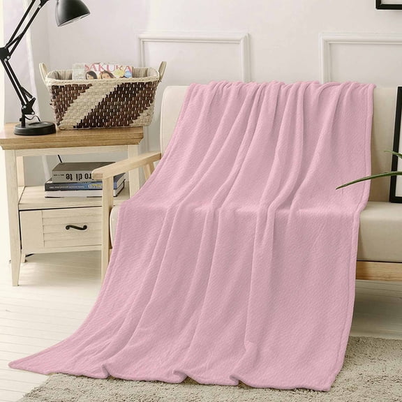 Fleece Blanket Classical Pink Leather Texture Blankets, Soft Cozy Warm Flannel Throw Blanket, Vintage Cowhide Pattern Blanket for Bed Couch Sofa,40x50In