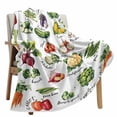 thumbnail image 1 of Fleece Blanket Country Vegetables Blankets, Soft Cozy Warm Flannel Throw Blanket, Rustic Farmhouse Plant Theme Blanket for Bed Couch Sofa,40x60In, 1 of 9