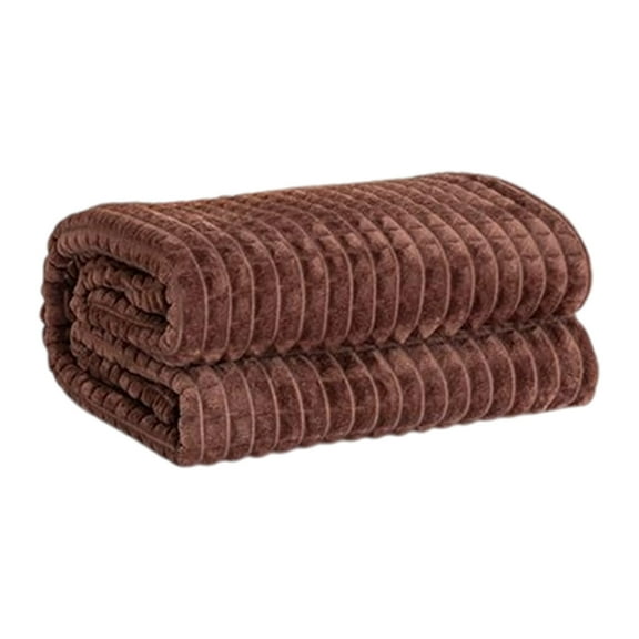 Fleece Blanket, Double Layer Thickened Solid Color, Multi-Use Cozy Nap Throw, Soft Warm Durable for Sofa Bed Outdoor Indoor Use