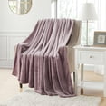 thumbnail image 1 of Fleece Blanket Flannel Throw Blanket (Lavender,Throw Size) Lightweight Cozy Microfiber Blanket for Sofa, Couch, Bed, Camping, Travel, 50x60 inches, 1 of 6