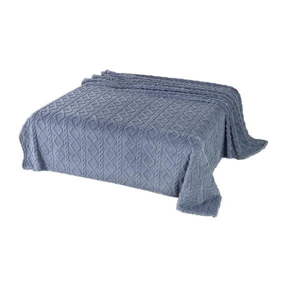 Fleece Blanket, Hwkond Double-sided Flannel Taffeta Blanket Comfort Conditioning Cover Blanket Nap Sofa Blanket 9 Colors Available,blue-grey,100x150cm