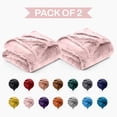 thumbnail image 1 of Fleece Blanket King Size, Pack of 2 – Soft 310 GSM Plush Microfiber Blanket, Warm Lightweight Blanket for The Bed, Bulk Value Pack 108x90 Inches, Pink, 1 of 7