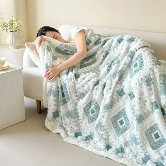 Fleece Blanket, Plush Soft Throw for Sofa, Warm Nap and Lounging, Cozy Home Decor Accent, for Adults