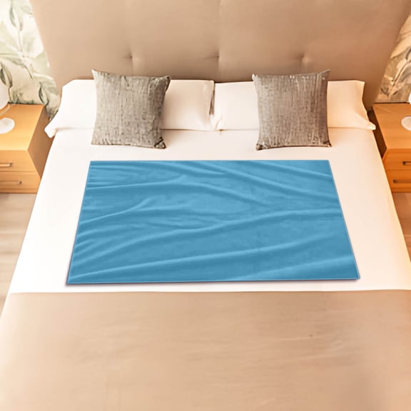 Fleece Blanket | Plush,Super Soft,Cuddle | Solid | by The Yard | 28x39" | Blanket,Change Station Cover,Pillow,Scarf, Beanie (Sky Blue)