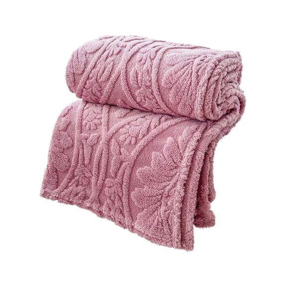 Fleece Blanket Plush Throw Fuzzy Lightweight ( 200*230 Dark Pink) Super Soft Microfiber Flannel Blankets for Couch, Bed, Sofa Ultra Luxurious Warm And Cozy for All Seasons Ciozy