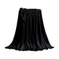 thumbnail image 1 of Fleece Blanket Plush Throw Fuzzy Lightweight (Throw Size 50x70cmBlack) Super Soft Microfiber Flannel Blankets for Couch, Bed, Sofa Ultra Luxurious Warm and Cozy for All Seasons,Black,27.56x19.69", 1 of 8