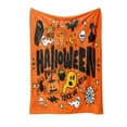 thumbnail image 1 of Fleece Blanket Polyester, Blanket 1X Halloween Blanket (Multi-color-One Size), 1 of 8