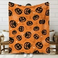 thumbnail image 1 of Fleece Blanket Polyester, Blanket 1X Halloween Blanket (Multi-color-One Size), 1 of 6