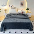 thumbnail image 1 of Fleece Blanket Sofa Throw, Breathable Polyester, All-season Comfort, Dark Gray Home Decor, Machine Washable, Easy Care, Topliu, 1 of 8