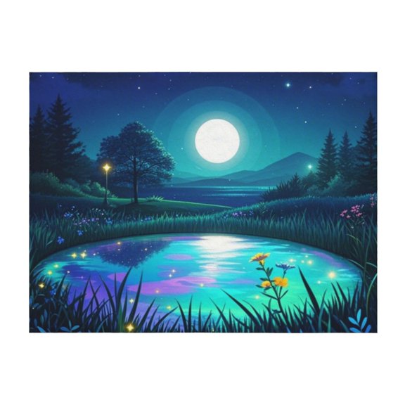 Fleece Blanket Soft Flannel Blanket,gifts For Loved Ones,Ice Moon Suitable For Living Room Sofa Decoration Flannel Blanket