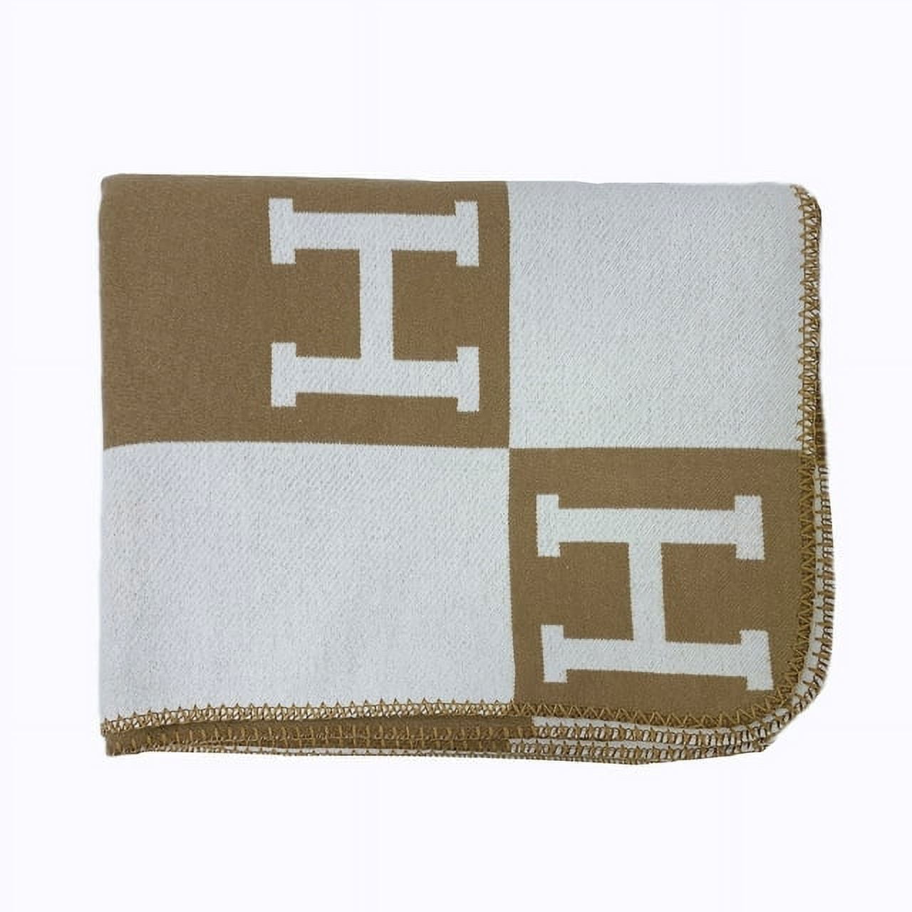 Fleece Blanket Throw Blanket Khaki 300GSM Throw Blankets for Couch