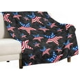 thumbnail image 1 of Fleece Blanket Throw Fuzzy Stars Independence Day Soft Microfiber Blanket for Couch,Sofa and Bed (60x50 Inch), 1 of 7