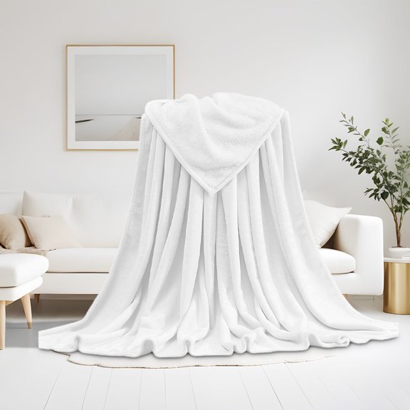 Fleece Blanket Under $5 BOBOMOTI Super Soft Warm Solid Warm Micro Plush Fleece Blankets and Throws for Sofa, Bedding