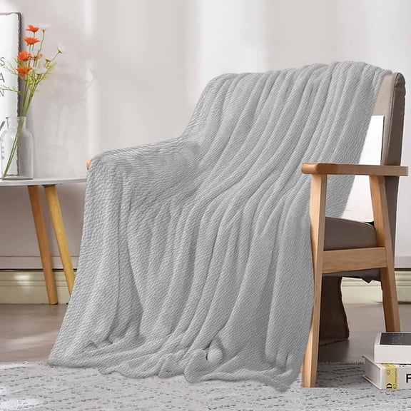 Fleece Blanket Vintage Grey Leather Texture Blankets, Soft Cozy Warm Flannel Throw Blanket, Classical Solid Color Pattern Blanket for Bed Couch Sofa,30x40In