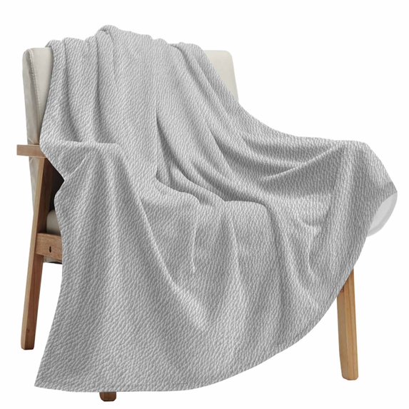 Fleece Blanket Vintage Grey Leather Texture Blankets, Soft Cozy Warm Flannel Throw Blanket, Classical Solid Color Pattern Blanket for Bed Couch Sofa,40x60In