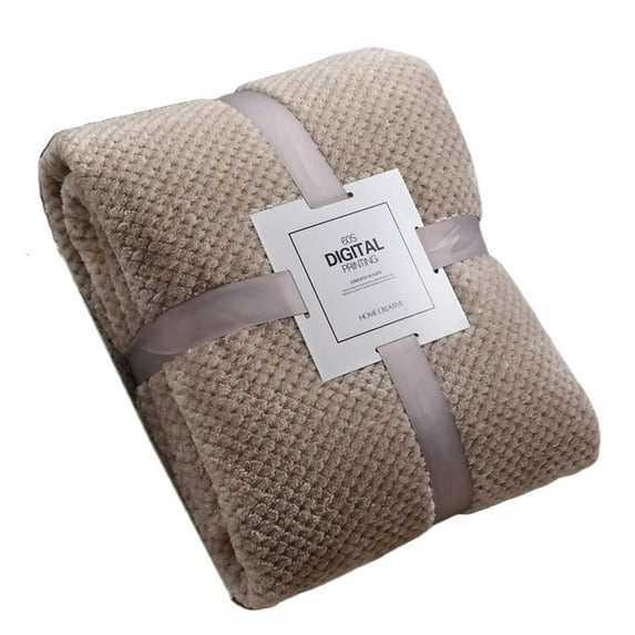 Fleece Blanket Winter Warm Mesh Pineapple Grid Soft Flannel Bed Sofa Carpet Conditioner Blanket –Soft, Plush, Fluffy, Warm, Cozy – Perfect Full Size for Couch, Bed, Sofa