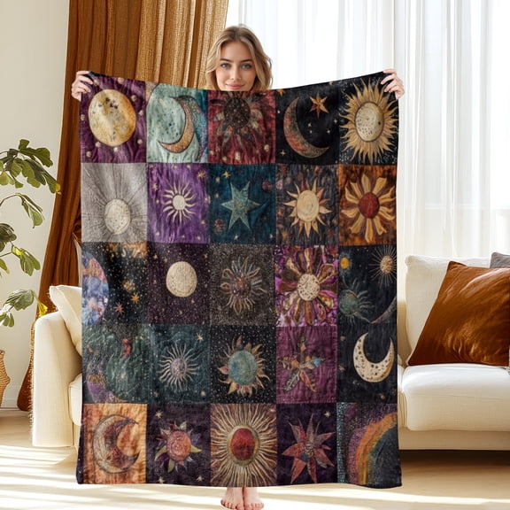 Fleece Blanket for Bed & Sofa - Soft Printed Throw Blanket, Fuzzy Blankets & Throws 30x40 Inches