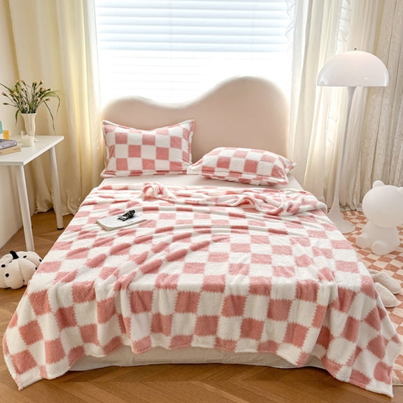 Fleece Blanket for Winter & Air Conditioning | Soft Polyester Nap & Sofa Throw | 120x200cm Striped Bed Cover in Blue, Pink, Coffee, Green, Yellow