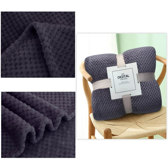 Fleece Blanket under $5! Xqxayjr Flannel Fleece Blanket, Soft Warm Plaid Throw for Sofa Couch Bed, Breathable Reversible Blanket for Home Camping